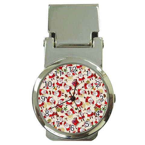 Santa Claus Patterns, Christmas Decorations Money Clip Watches from ArtsNow.com Front