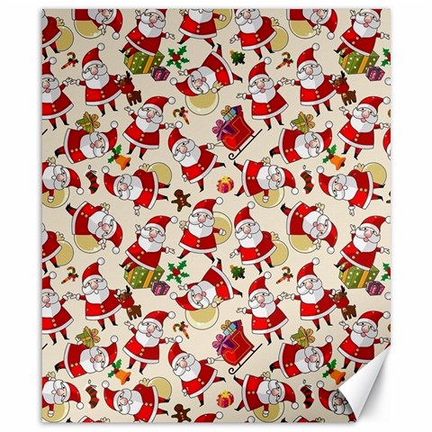 Santa Claus Patterns, Christmas Decorations Canvas 8  x 10  from ArtsNow.com 8.15 x9.66  Canvas - 1