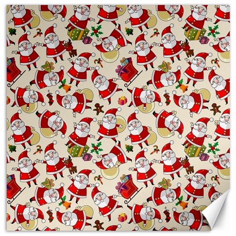 Santa Claus Patterns, Christmas Decorations Canvas 12  x 12  from ArtsNow.com 11.4 x11.56  Canvas - 1