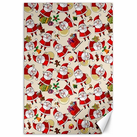 Santa Claus Patterns, Christmas Decorations Canvas 20  x 30  from ArtsNow.com 19.62 x28.9  Canvas - 1