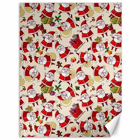 Santa Claus Patterns, Christmas Decorations Canvas 36  x 48  from ArtsNow.com 35.26 x46.15  Canvas - 1