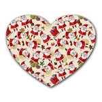 Santa Claus Patterns, Christmas Decorations Heart Mousepad