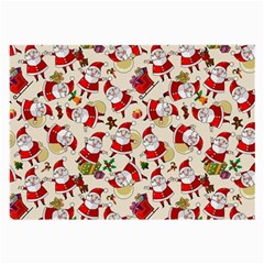 Santa Claus Patterns, Christmas Decorations Large Glasses Cloth (2 Sides) from ArtsNow.com Front