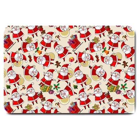 Santa Claus Patterns, Christmas Decorations Large Doormat from ArtsNow.com 30 x20  Door Mat