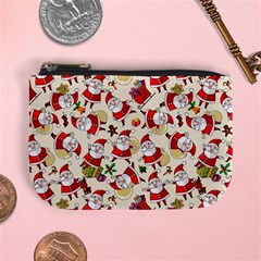 Santa Claus Patterns, Christmas Decorations Mini Coin Purse from ArtsNow.com Front