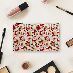 Santa Claus Patterns, Christmas Decorations Cosmetic Bag (Small) from ArtsNow.com Front