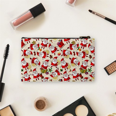 Santa Claus Patterns, Christmas Decorations Cosmetic Bag (Small) from ArtsNow.com Back