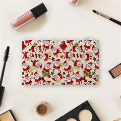 Santa Claus Patterns, Christmas Decorations Cosmetic Bag (Small) from ArtsNow.com Back