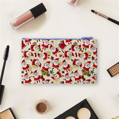 Santa Claus Patterns, Christmas Decorations Cosmetic Bag (Small) from ArtsNow.com Back