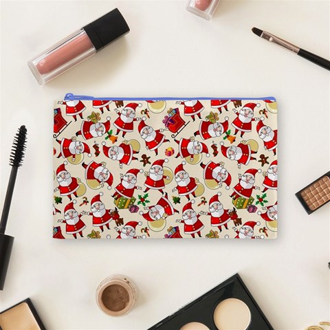 Santa Claus Patterns, Christmas Decorations Cosmetic Bag (Medium) from ArtsNow.com Front