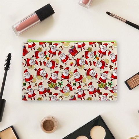 Santa Claus Patterns, Christmas Decorations Cosmetic Bag (Medium) from ArtsNow.com Front