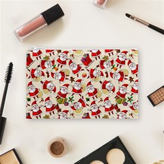 Santa Claus Patterns, Christmas Decorations Cosmetic Bag (Medium) from ArtsNow.com Front