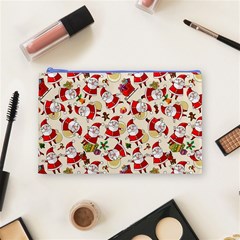 Santa Claus Patterns, Christmas Decorations Cosmetic Bag (Medium) from ArtsNow.com Front