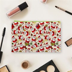 Santa Claus Patterns, Christmas Decorations Cosmetic Bag (Medium) from ArtsNow.com Front