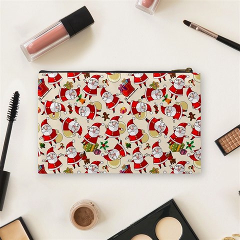 Santa Claus Patterns, Christmas Decorations Cosmetic Bag (Medium) from ArtsNow.com Back