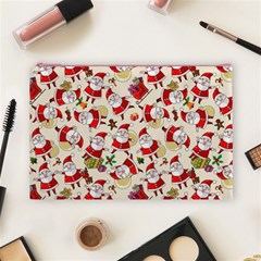 Santa Claus Patterns, Christmas Decorations Cosmetic Bag (Large) from ArtsNow.com Front