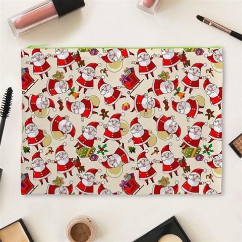 Santa Claus Patterns, Christmas Decorations Cosmetic Bag (XL) from ArtsNow.com Front