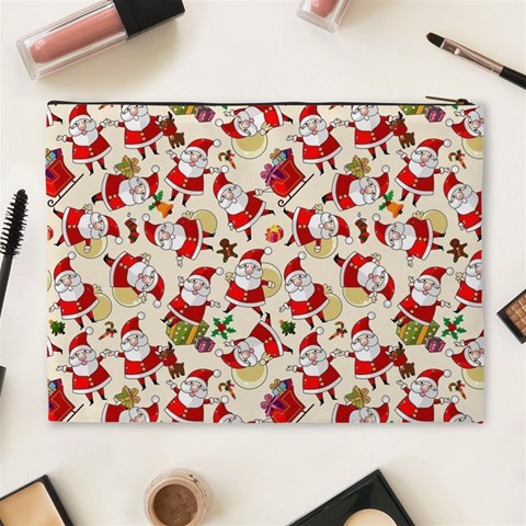 Santa Claus Patterns, Christmas Decorations Cosmetic Bag (XL) from ArtsNow.com Back