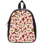 Santa Claus Patterns, Christmas Decorations School Bag (Small)