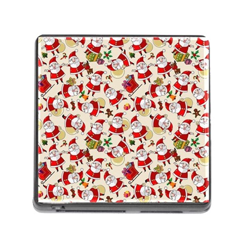 Santa Claus Patterns, Christmas Decorations Memory Card Reader (Square 5 Slot) from ArtsNow.com Front