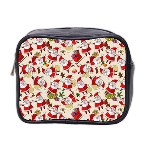 Santa Claus Patterns, Christmas Decorations Mini Toiletries Bag (Two Sides) from ArtsNow.com Front