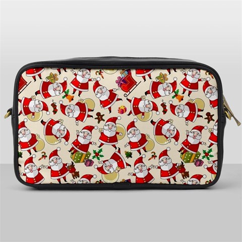 Santa Claus Patterns, Christmas Decorations Toiletries Bag (One Side) from ArtsNow.com Front