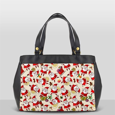 Santa Claus Patterns, Christmas Decorations Oversize Office Handbag from ArtsNow.com Front