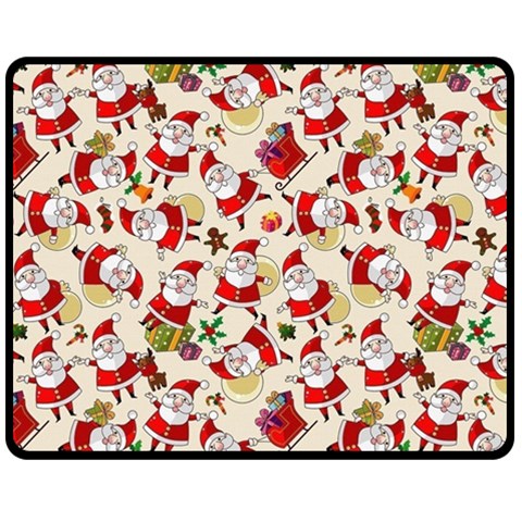 Santa Claus Patterns, Christmas Decorations Fleece Blanket (Medium) from ArtsNow.com 60 x50  Blanket Front