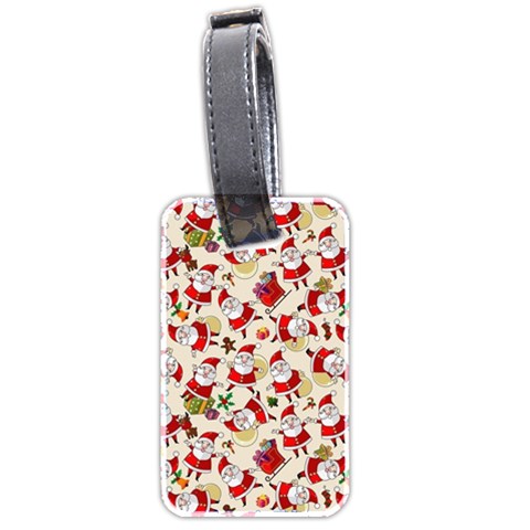 Santa Claus Patterns, Christmas Decorations Luggage Tag (two sides) from ArtsNow.com Front