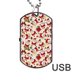 Santa Claus Patterns, Christmas Decorations Dog Tag USB Flash (Two Sides)