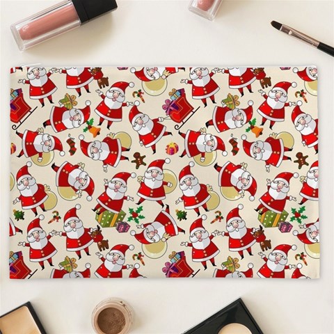 Santa Claus Patterns, Christmas Decorations Cosmetic Bag (XXL) from ArtsNow.com Front