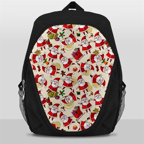 Santa Claus Patterns, Christmas Decorations Backpack Bag from ArtsNow.com Front