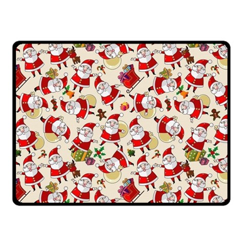 Santa Claus Patterns, Christmas Decorations Two Sides Fleece Blanket (Small) from ArtsNow.com 45 x34  Blanket Front