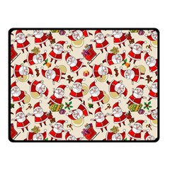 Santa Claus Patterns, Christmas Decorations Two Sides Fleece Blanket (Small) from ArtsNow.com 45 x34  Blanket Front