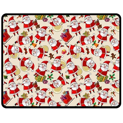 Santa Claus Patterns, Christmas Decorations Two Sides Fleece Blanket (Medium) from ArtsNow.com 58.8 x47.4  Blanket Front