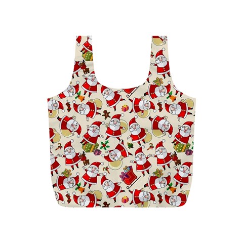 Santa Claus Patterns, Christmas Decorations Full Print Recycle Bag (S) from ArtsNow.com Front