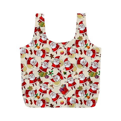 Santa Claus Patterns, Christmas Decorations Full Print Recycle Bag (M) from ArtsNow.com Front