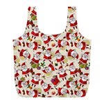 Santa Claus Patterns, Christmas Decorations Full Print Recycle Bag (L)