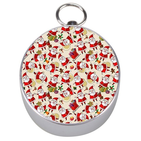 Santa Claus Patterns, Christmas Decorations Silver Compasses from ArtsNow.com Front