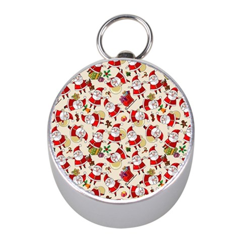 Santa Claus Patterns, Christmas Decorations Mini Silver Compasses from ArtsNow.com Front