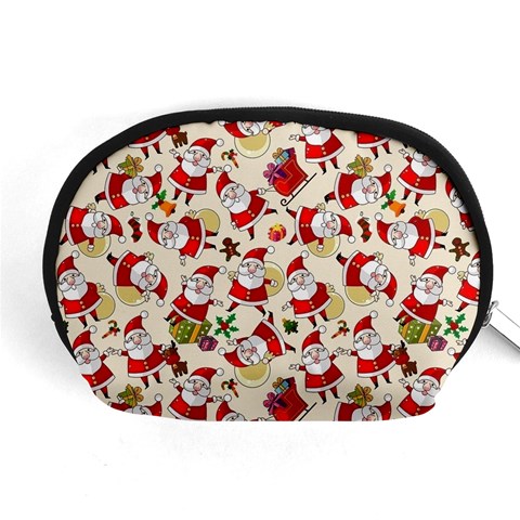 Santa Claus Patterns, Christmas Decorations Accessory Pouch (Medium) from ArtsNow.com Front