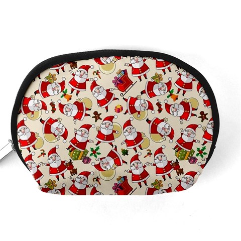 Santa Claus Patterns, Christmas Decorations Accessory Pouch (Medium) from ArtsNow.com Back