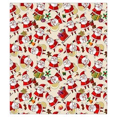 Santa Claus Patterns, Christmas Decorations Drawstring Pouch (Small) from ArtsNow.com Front