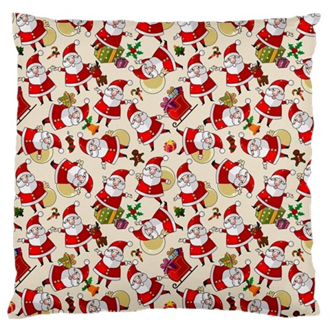 Santa Claus Patterns, Christmas Decorations Standard Premium Plush Fleece Cushion Case (One Side) from ArtsNow.com Front