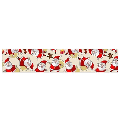 Santa Claus Patterns, Christmas Decorations Small Premium Plush Fleece Scarf from ArtsNow.com Front