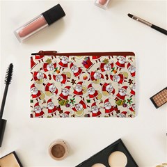 Santa Claus Patterns, Christmas Decorations Cosmetic Bag (XS) from ArtsNow.com Front