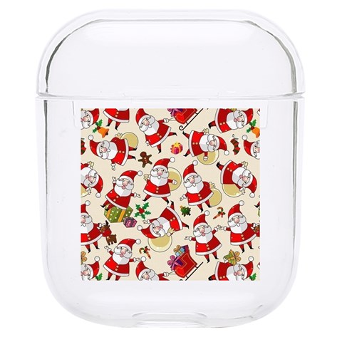 Santa Claus Patterns, Christmas Decorations Hard PC AirPods 1/2 Case from ArtsNow.com Front