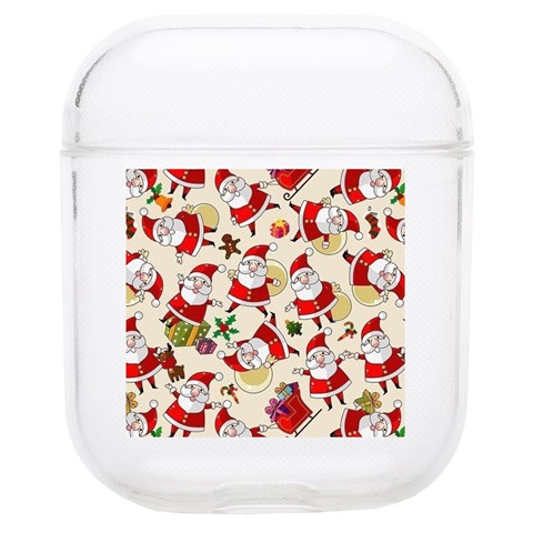 Santa Claus Patterns, Christmas Decorations Soft TPU AirPods 1/2 Case from ArtsNow.com Front