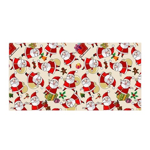 Santa Claus Patterns, Christmas Decorations Satin Wrap 35  x 70  from ArtsNow.com Front