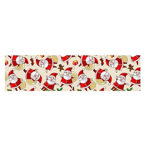 Santa Claus Patterns, Christmas Decorations Oblong Satin Scarf (16  x 60 ) from ArtsNow.com Front